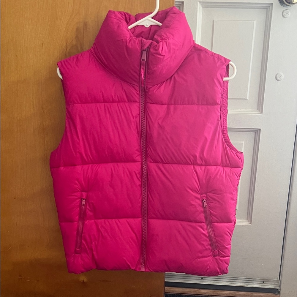 Old Navy Bright Pink Puffer Vest